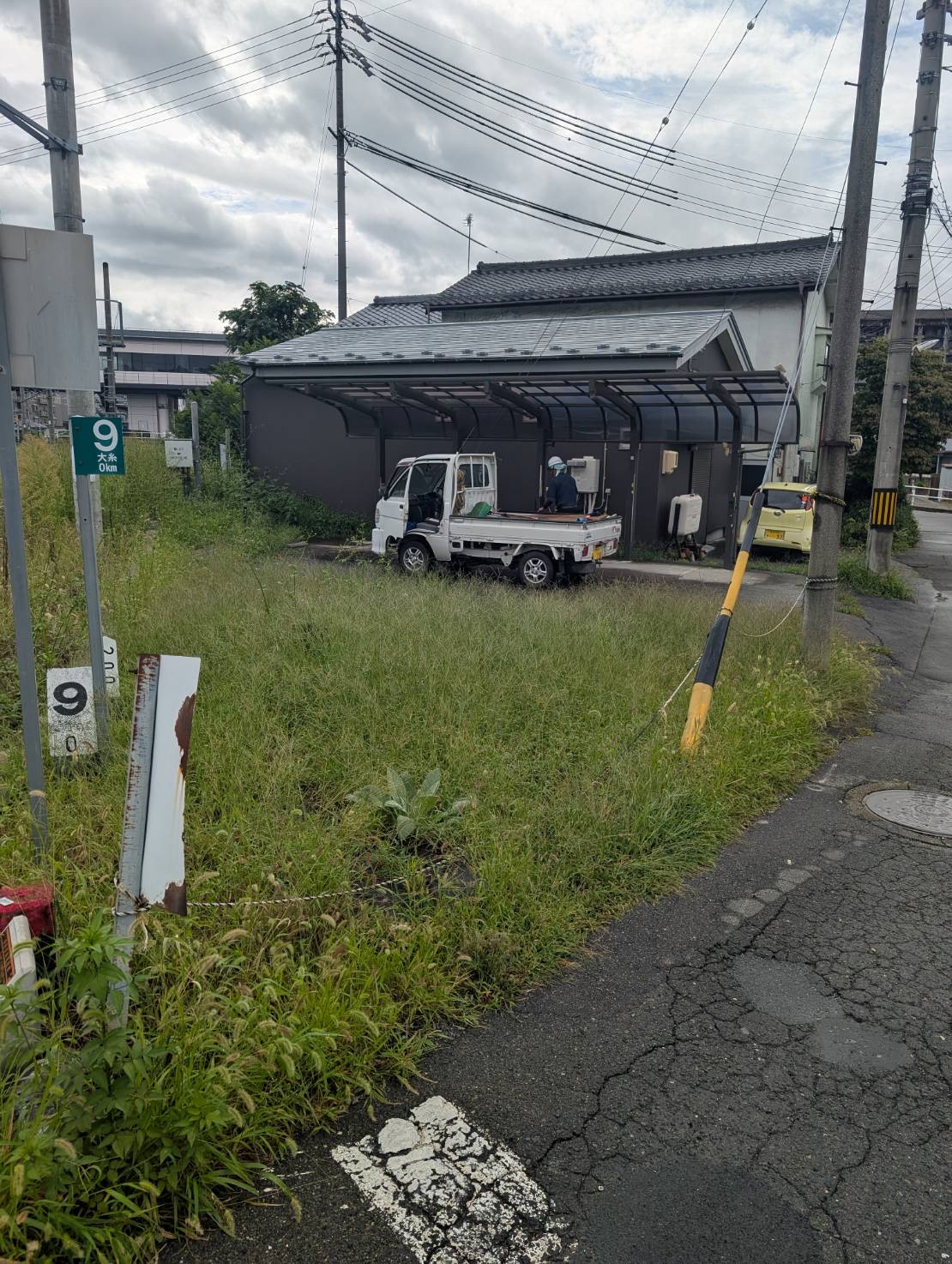 草刈り作業前