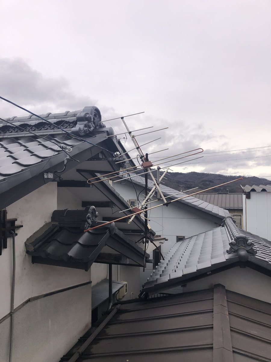 安曇野市明科のアンテナ被害現場写真1