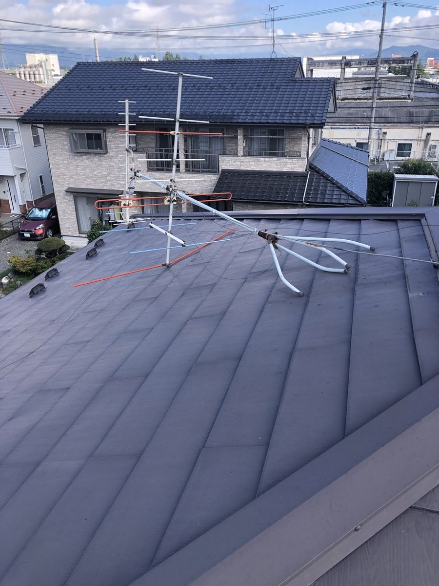 安曇野市豊科のアンテナ被害現場写真1