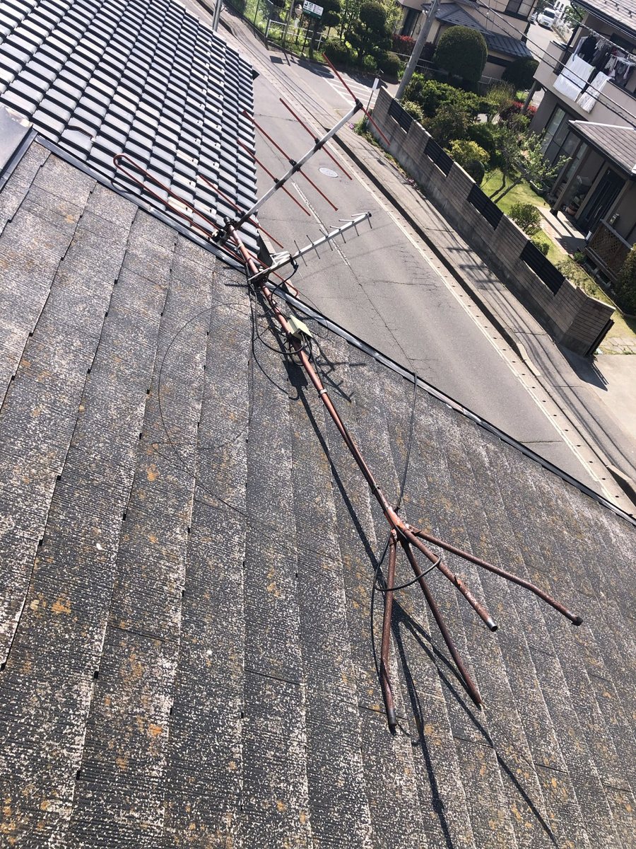 小諸市のアンテナ被害現場写真1