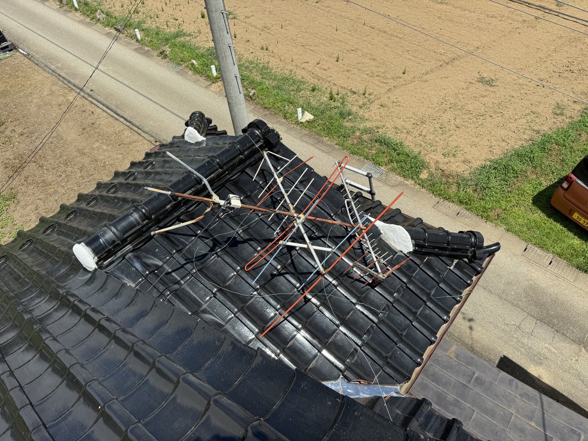 飯田市のアンテナ被害現場写真1