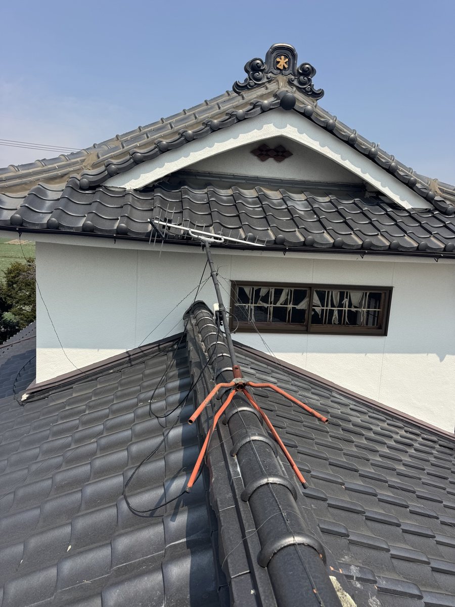 安曇野市三郷のアンテナ被害現場写真1