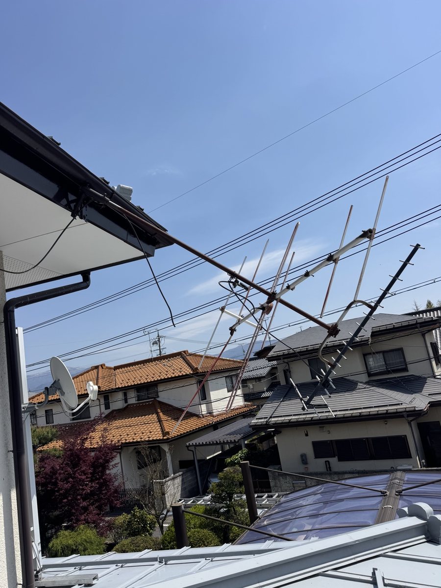 長野市上松のアンテナ被害現場写真1
